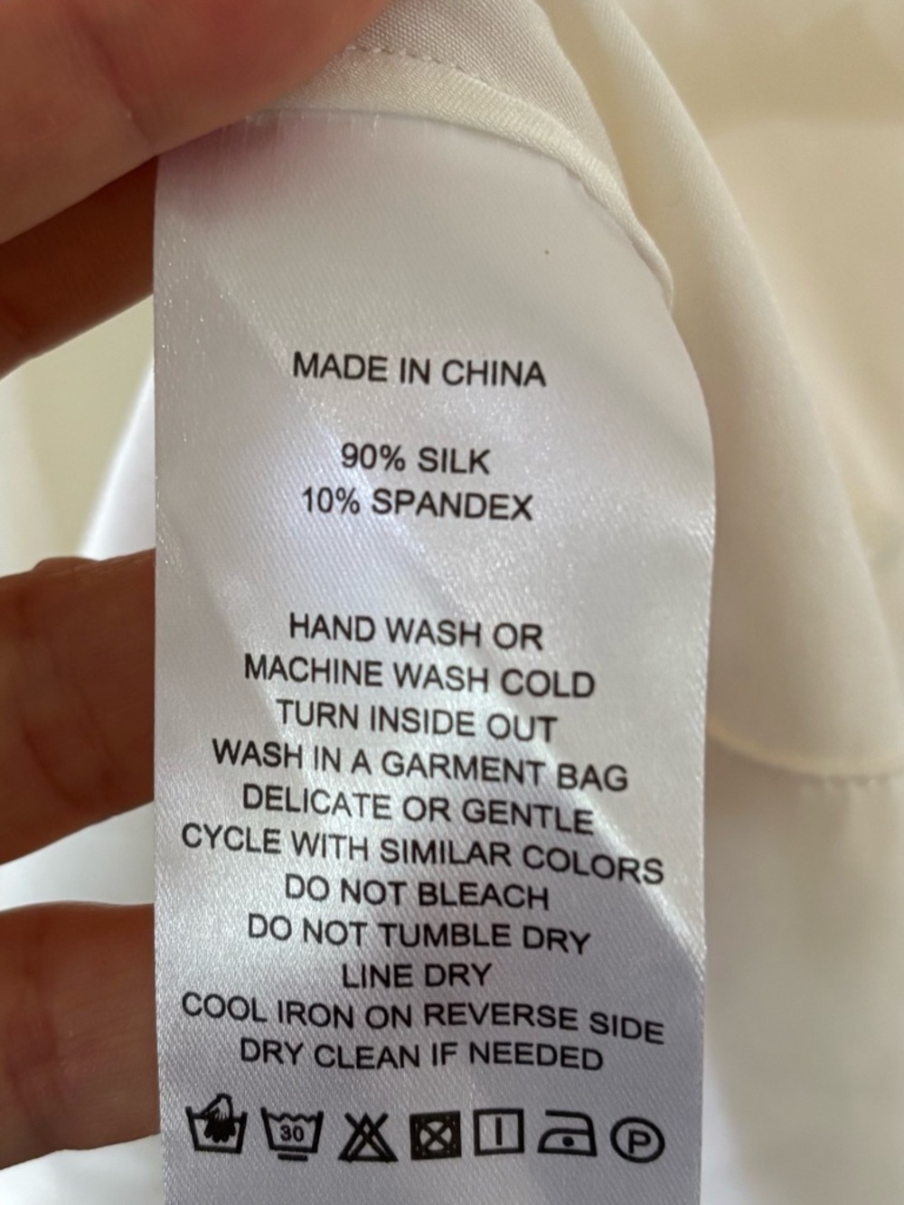Quince Washable Stretch Silk Short Sleeve Notch Collar Blouse Cream/Ivory M - Picture 8 of 9